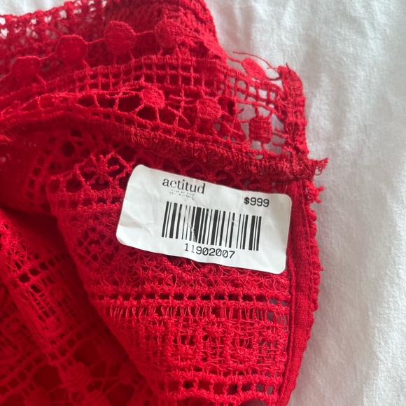 Red dress with side pockets - Picture 8 of 8